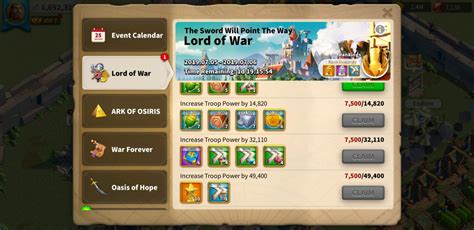 lord of war rok|Rise of Kingdoms Events .